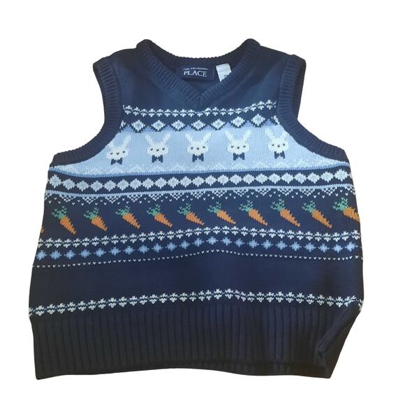 The Children's Place Toddler Boy 3 Piece Easter Outfit Shorts Shirt & Sweater 4T - Picture 6 of 14